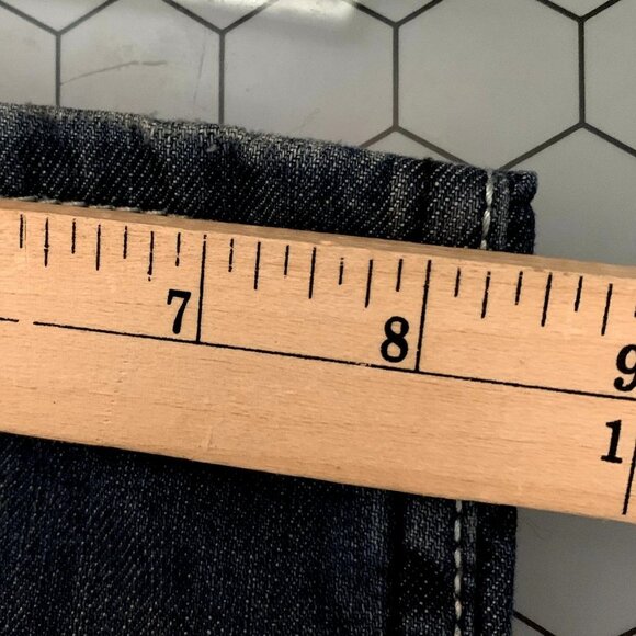 Helix Jeans Mens 32x32 Actual 34x32 Straight Whisker Front Medium Wash Y2K Denim - Picture 6 of 8